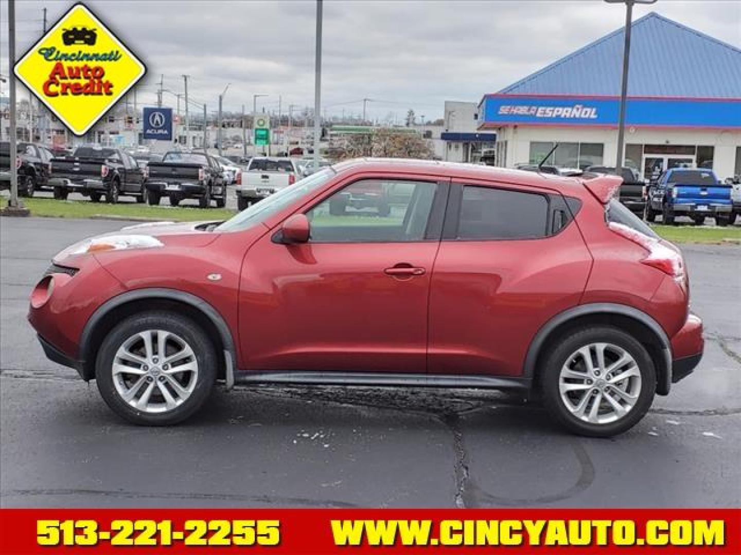 2013 Cayenne Red Nah Nissan JUKE S (JN8AF5MV7DT) with an 1.6L 1.6L Turbo I4 188hp 177ft. lbs. Direct Injection engine, CVT transmission, located at 5489 Dixie Highway, Fairfield, OH, 45014, (513) 221-2255, 39.333084, -84.523834 - Photo#1