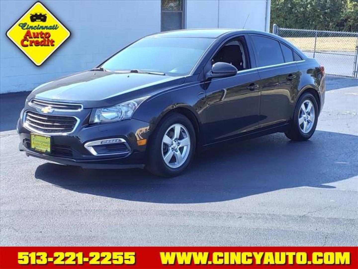 2015 Black Granite Metallic Chevrolet Cruze 1LT Auto (1G1PC5SB5F7) with an 1.4L Ecotec 1.4L Turbo I4 138hp 148ft. lbs. Sequential Multiport Fuel Injection engine, 6-Speed Shiftable Automatic w/Overdrive transmission, located at 5489 Dixie Highway, Fairfield, OH, 45014, (513) 221-2255, 39.333084, -84.523834 - Photo#0