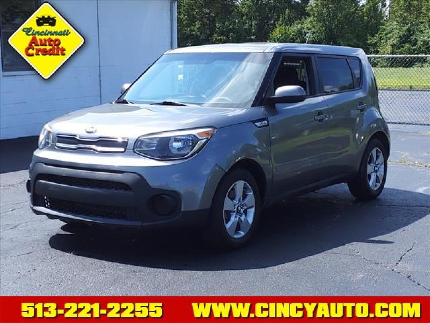 2019 Titanium Gray Kia Soul Base (KNDJN2A25K7) with an 1.6L 1.6L I4 130hp 118ft. lbs. Direct Injection engine, 6-Speed Shiftable Automatic transmission, located at 5489 Dixie Highway, Fairfield, OH, 45014, (513) 221-2255, 39.333084, -84.523834 - Photo#0