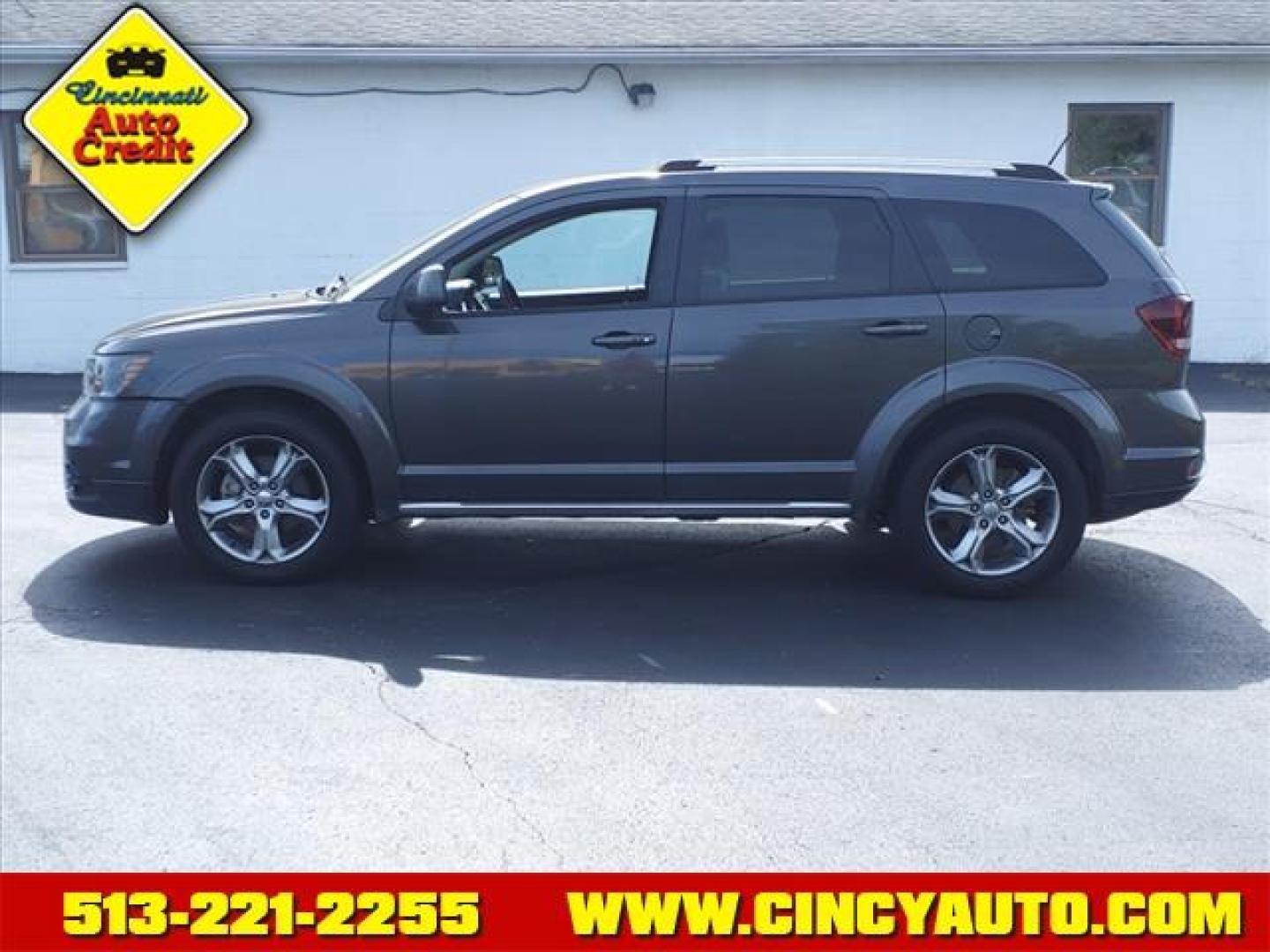 2017 Bruiser Grey Clear Coat Dodge Journey Crossroad (3C4PDCGGXHT) with an 3.6L Pentastar 3.6L Flex Fuel V6 283hp 260ft. lbs. Sequential Multiport Fuel Injection engine, 6-Speed Shiftable Automatic transmission, located at 5489 Dixie Highway, Fairfield, OH, 45014, (513) 221-2255, 39.333084, -84.523834 - Photo#1