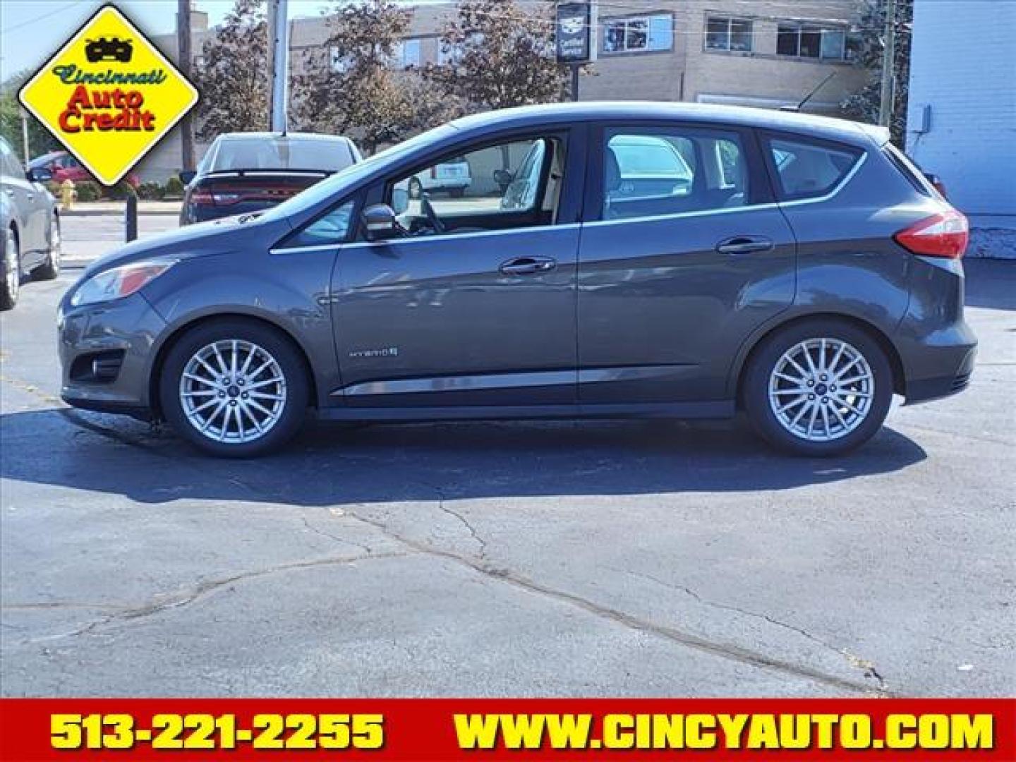 2015 Magnetic Metallic Ford C-MAX Hybrid SEL (1FADP5BUXFL) with an 2.0L 2.0L Hybrid I4 141hp 129ft. lbs. Sequential Multiport Fuel Injection engine, CVT transmission, located at 2813 Gilbert Avenue, Cincinnati, OH, 45206, (513) 221-2255, 39.130219, -84.489189 - Photo#1