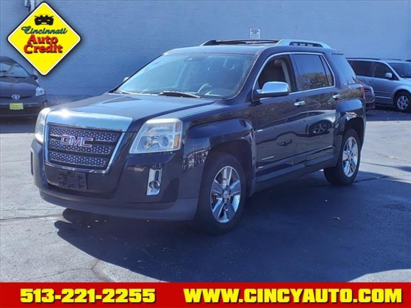 2015 Carbon Black Metallic Gar GMC Terrain SLT-2 (2GKALTEK7F6) with an 2.4L Ecotec 2.4L I4 182hp 172ft. lbs. Direct Injection engine, 6-Speed Shiftable Automatic transmission, located at 2813 Gilbert Avenue, Cincinnati, OH, 45206, (513) 221-2255, 39.130219, -84.489189 - Photo#0