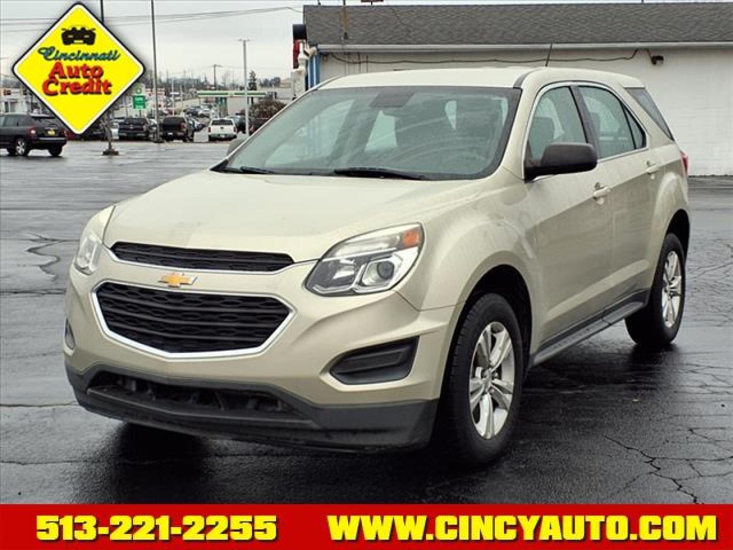 2016 Champagne Silver Metallic Gwt Chevrolet Equinox LS (2GNALBEK2G1) with an 2.4L Ecotec 2.4L I4 182hp 172ft. lbs. Direct Injection engine, 6-Speed Shiftable Automatic transmission, located at 5489 Dixie Highway, Fairfield, OH, 45014, (513) 221-2255, 39.333084, -84.523834 - Photo#0